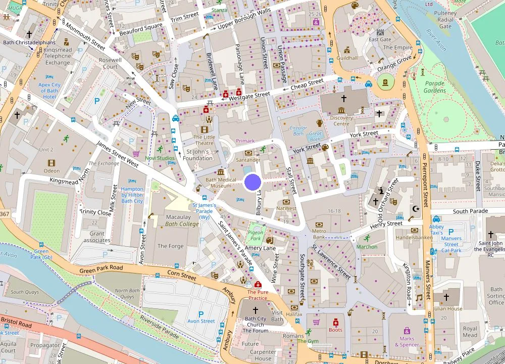 Map: The Gainsborough Bath Spa - Small Luxury Hotels of the World
