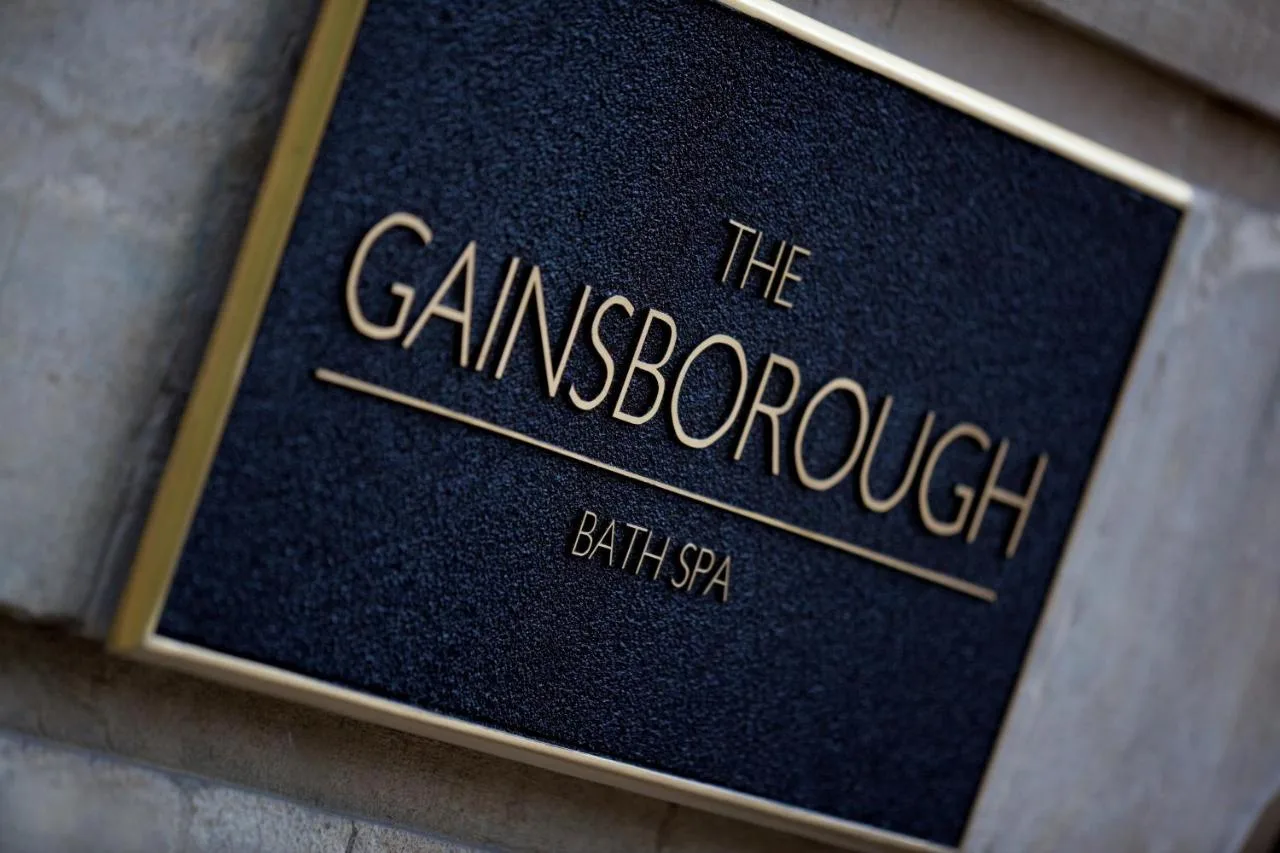 a book about The Gainsborough Bath Spa on display in the hotel